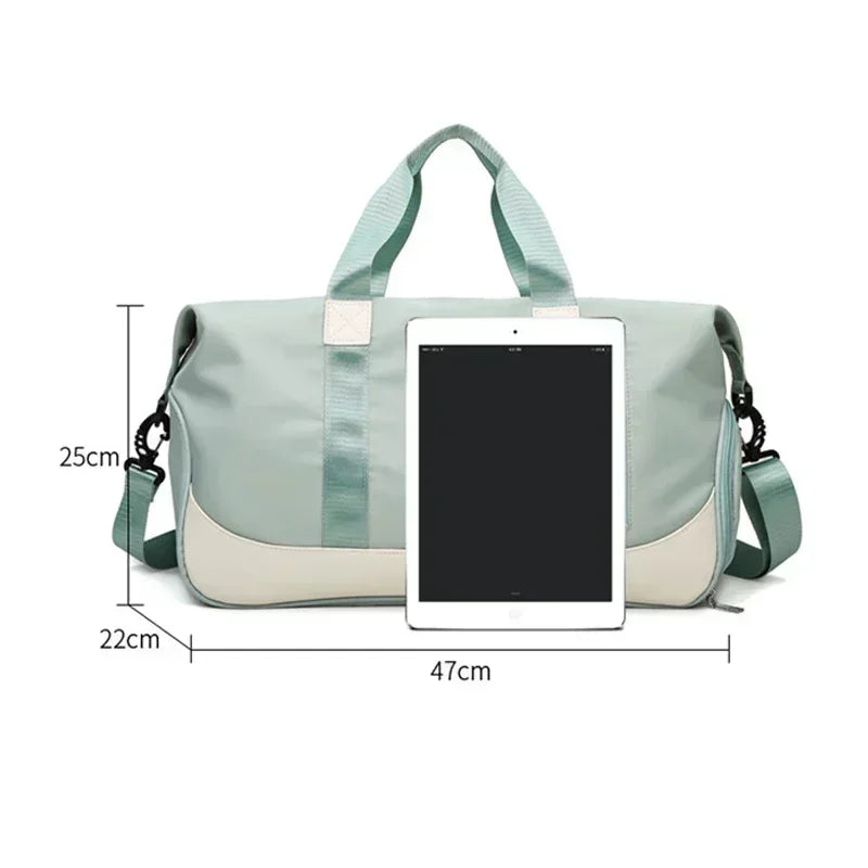 Women Gym Bags Travel Sports Dry Wet Separation Fitness Yoga Bag Swimming Training Handbag Short-Distance Shoulder Crossbody Bag