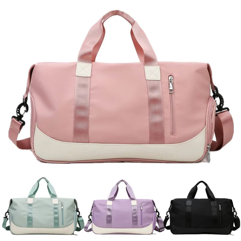 Women Gym Bags Travel Sports Dry Wet Separation Fitness Yoga Bag Swimming Training Handbag Short-Distance Shoulder Crossbody Bag